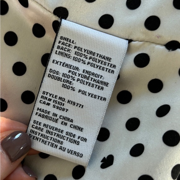 Kate Spade Aladdin Flounce Hem Trench Rain Coat  XS Green - Picture 4 of 12